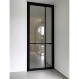 Austria Industriële staallook Asti opdekdeur rechts zwart incl. glas