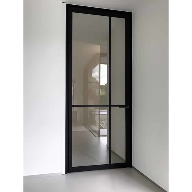 Austria Industriële staallook Asti opdekdeur rechts zwart incl. glas