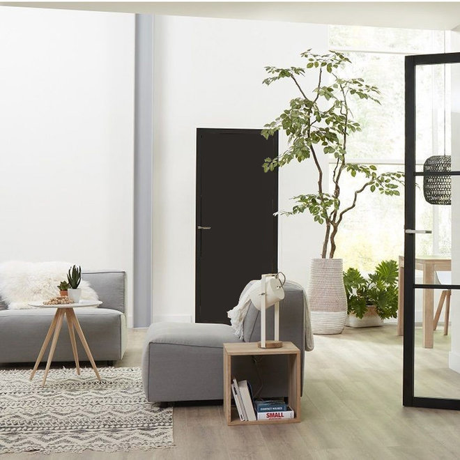 Austria Industriële moderne stompe deur zwart staallook