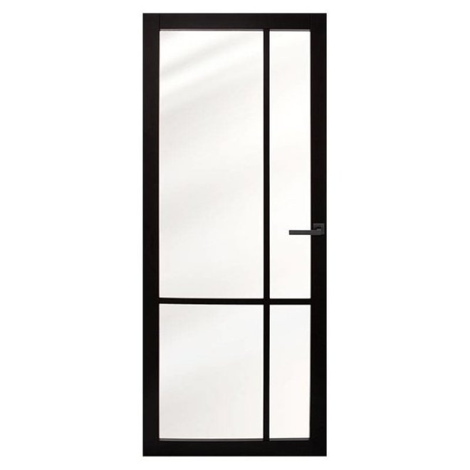 Austria Industriële staallook Asti opdekdeur rechts zwart incl. glas