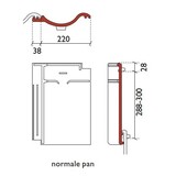Monier Keramische dakpan VH-V kleur natuurrood per pallet