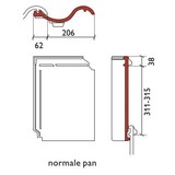 Monier Keramische dakpan OVH 206 Blauw gesmoord per pallet