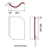 Monier Keramische dakpan Oude Holle oud rood gepatineerd per pallet