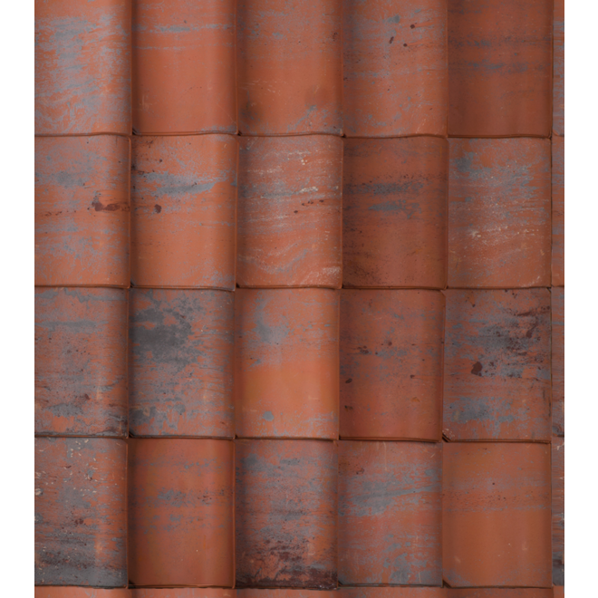Monier Keramische dakpan Oude Holle oud rood gepatineerd per pallet