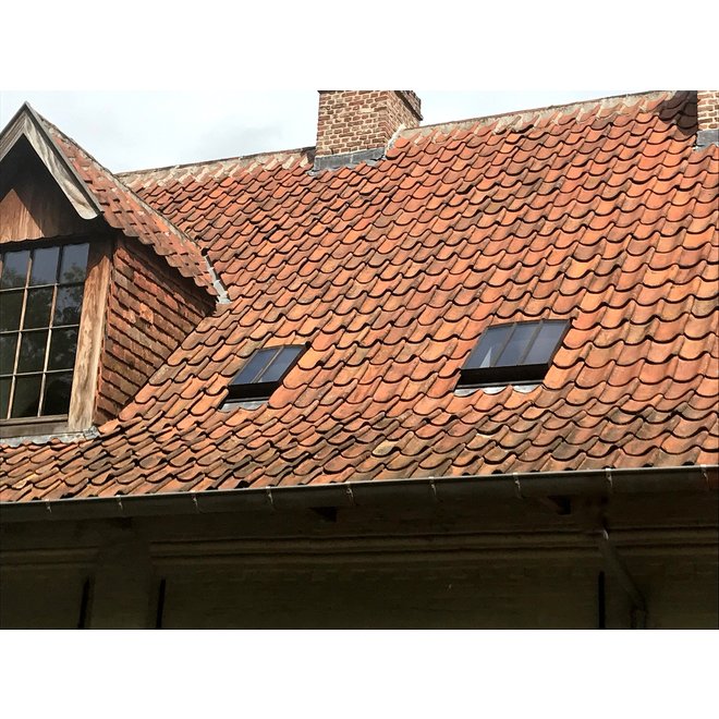 KempiQ Stalen dakraam 100x110 cm zwart met HR++ glas thermisch onderbroken