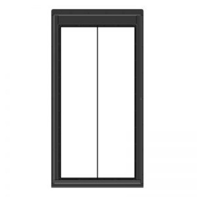 KempiQ Modern stalen dakraam 105x210 cm zwart met HR++ glas thermisch onderbroken