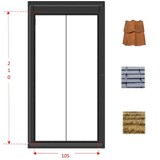 KempiQ Modern stalen dakraam 105x210 cm zwart met HR++ glas thermisch onderbroken