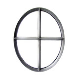 KempiQ Stalen Ossenoog raam H64xB50cm enkel glas vast model