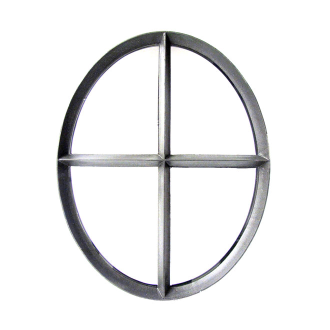KempiQ Stalen Ossenoog raam H64xB50cm enkel glas vast model