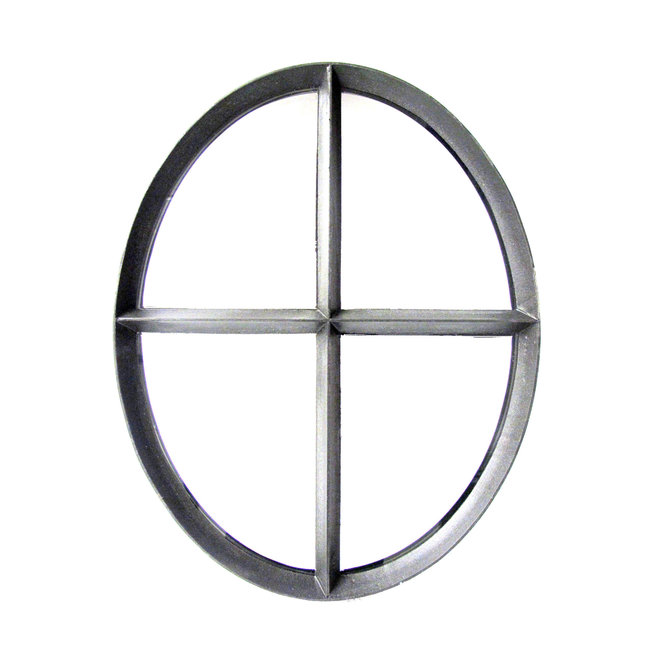 KempiQ Stalen ossenoog raam H64xB50cm dubbel glas, vast model