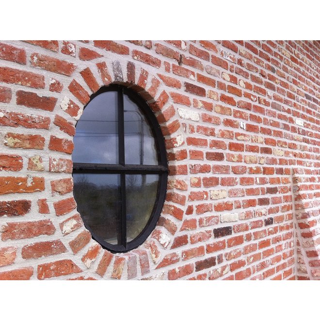 KempiQ Stalen Ossenoog raam H51xB40cm dubbel glas, vast model