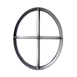 KempiQ Stalen Ossenoog raam H51xB40cm dubbel glas, vast model