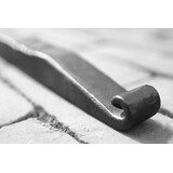 KempiQ Muuranker decoratief smeedijzer zwart 90cm recht met krul