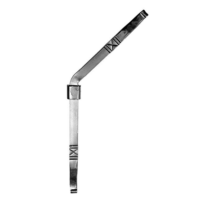 KempiQ Muuranker decoratief smeedijzer zwart Links 56cm gebogen