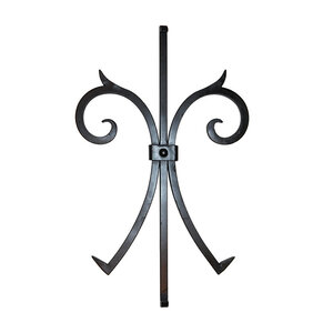 Muuranker decoratief smeedijzer zwart Vlinder 75cm