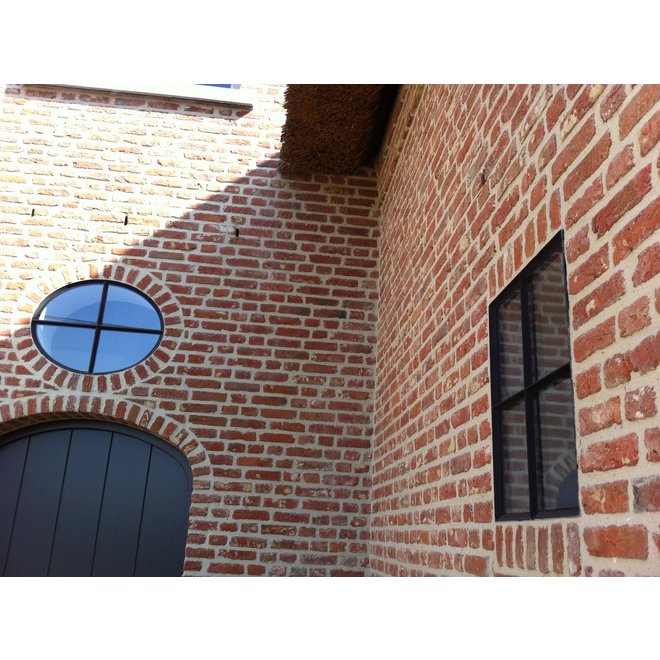 KempiQ Authentiek zwart stalen raam vast model met dubbel glas B50xH60 cm