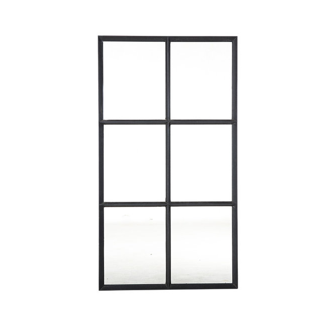 KempiQ Authentiek zwart stalen raam vast B55xH100 cm enkel glas