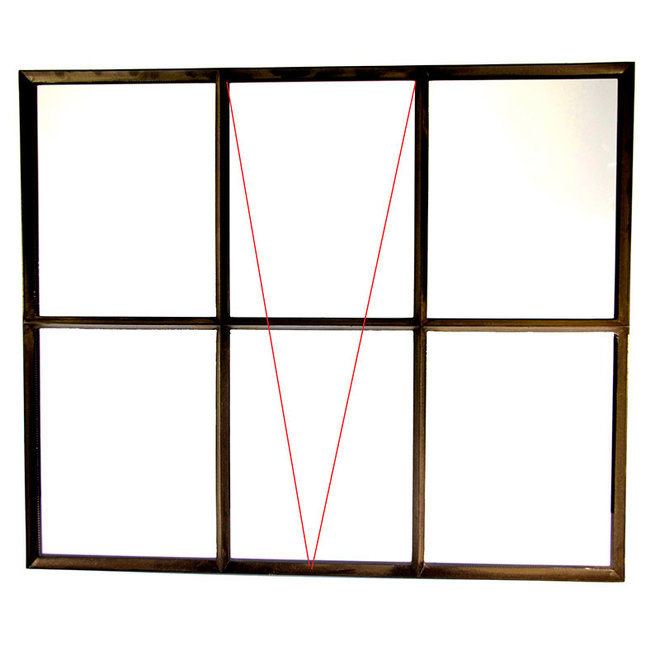 KempiQ Zwart stalen raam dubbel glas B98xH82 cm openklapbaar