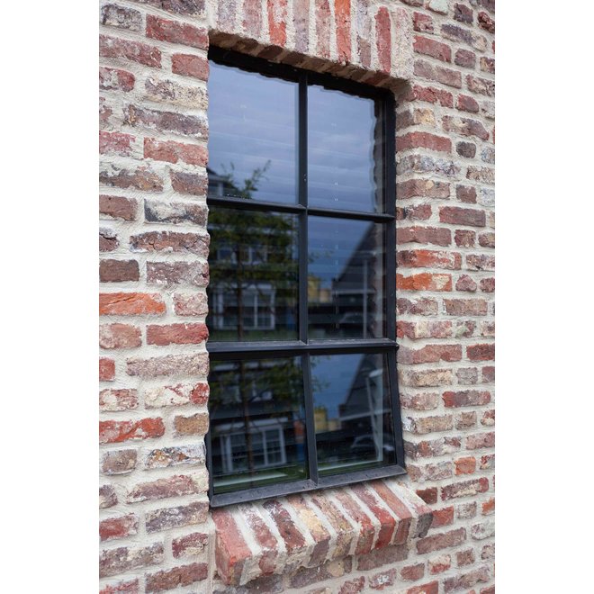 KempiQ Zwart stalen raam openslaand dubbel glas B55 x H100 cm