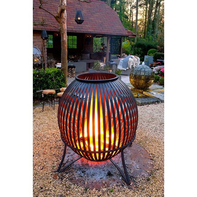 KempiQ Vuurkorf zwart gecoat staal Medium  model  Ø70cm