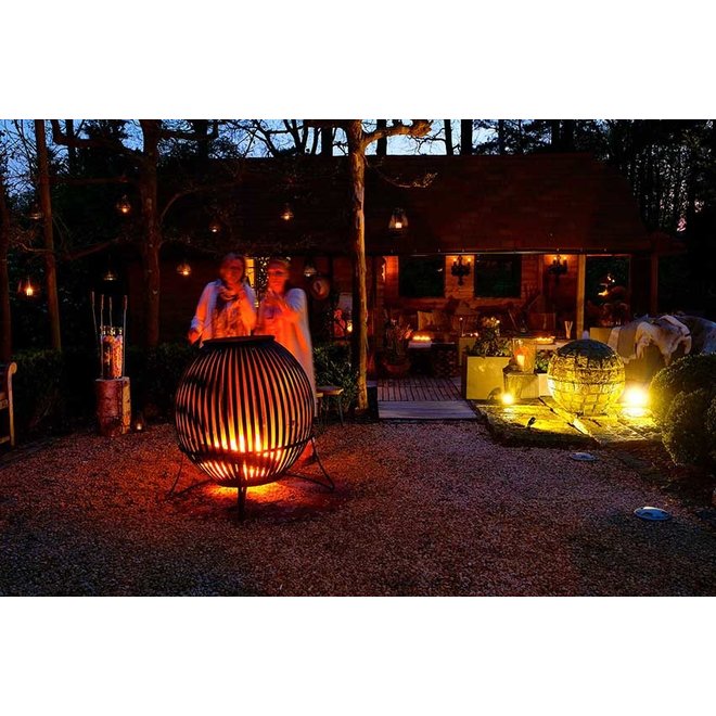 KempiQ Vuurkorf zwart gecoat staal Medium  model  Ø70cm