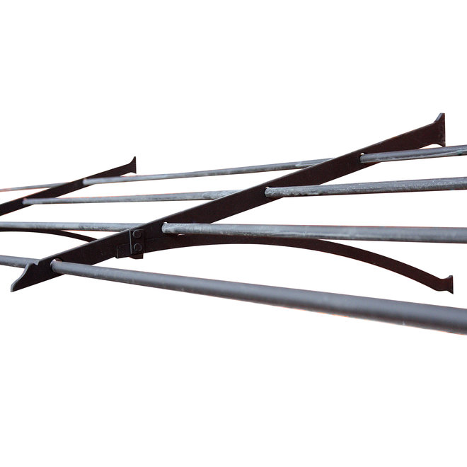 KempiQ Decoratieve klimplantdrager zwart gecoat 1 meter