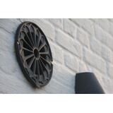 KempiQ Gegoten aluminium verluchtingsrooster Rond 199mm zwart gecoat
