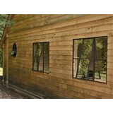 KempiQ Zwart stalen raam dubbel glas B98xH82 cm openklapbaar