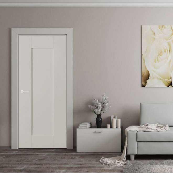 Austria FSC houten binnendeur Sense Beam stomp wit gegrond