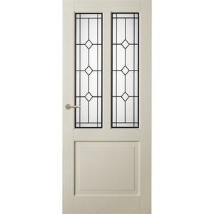 Binnendeur Balance New York stomp glas in lood Bologna wit gegrond