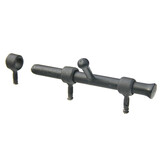 KempiQ Schuifgrendel zwart metaal 16cm met gesmede pen