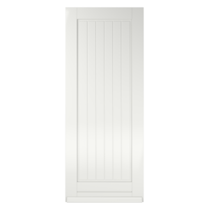 FSC Voordeur massief hardhout gegrond wit met lamellen