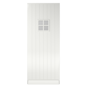 FSC Voordeur massief hardhout gegrond  met venster