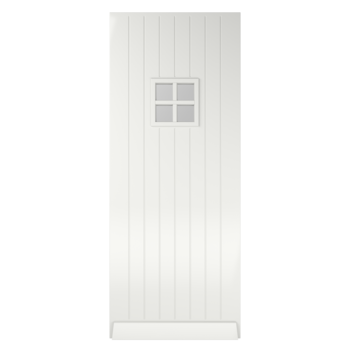 Voordeur Albo 228 gegrond hardhout met venster Voordeur Albo 228 gegrond hardhout met venster