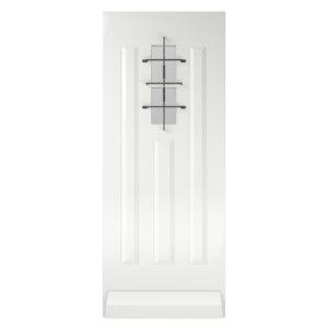 FSC Voordeur massief hardhout gegrond  met venster