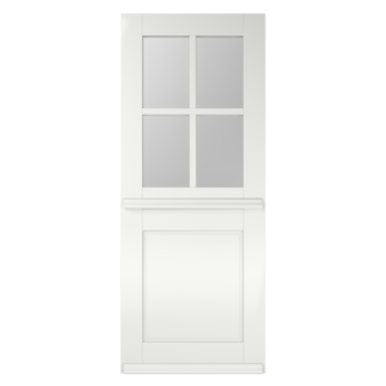 Voordeur Albo L415 wit gegrond  met venster Voordeur Albo L415 wit gegrond  met venster