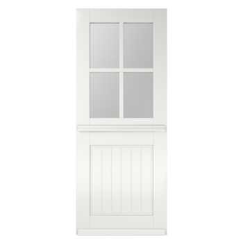 Voordeur Albo L485 wit gegrond met venster Voordeur Albo L485 wit gegrond met venster