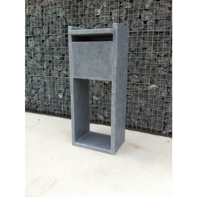 KempiQ Belgische Arduin hardstenen brievenbus vrijstaand model 6