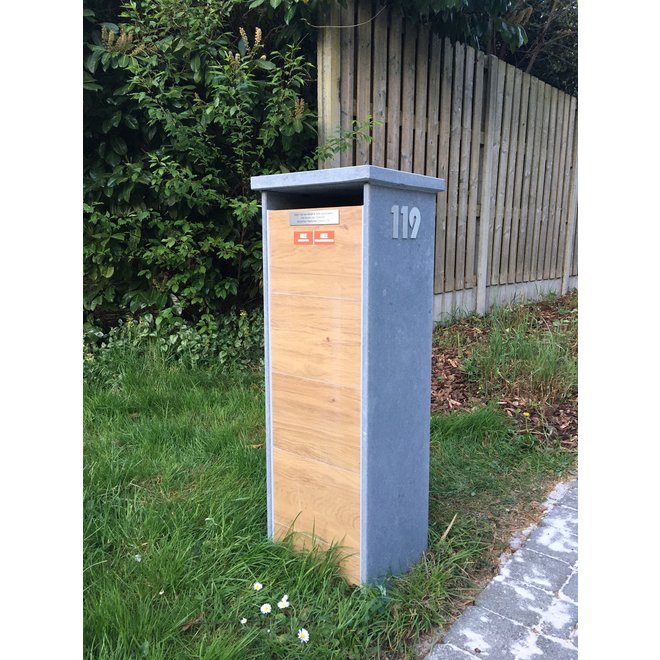 KempiQ Belgische Arduin hardsteen brievenbus Woodlook model 5