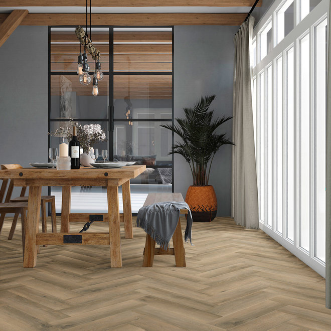 Viva Floors Rustieke houtlook plak PVC vloer visgraat kleur 6850