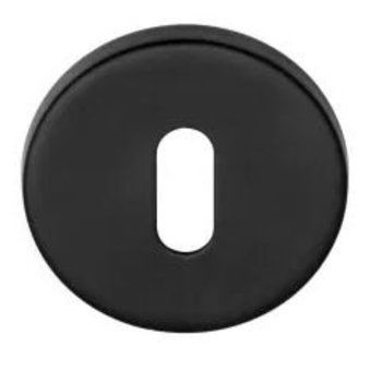 Industrieel modern deurbeslag zwart rond Industrieel modern deurbeslag zwart rond