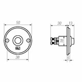 Dauby Authentieke deurbel voor buitendeur 50mm rond per stuk