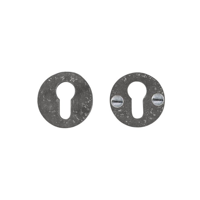 Dauby Authentiek beslagset veiligheidsrozet "cilinder" rond 50 mm   set van 2