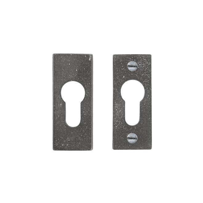 Dauby Authentiek beslagset veiligheidsrozet rechthoekig 30x68mm set van 2