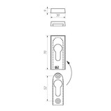 Dauby Authentiek cilinder veiligheidsrozet 30x68mm per stuk