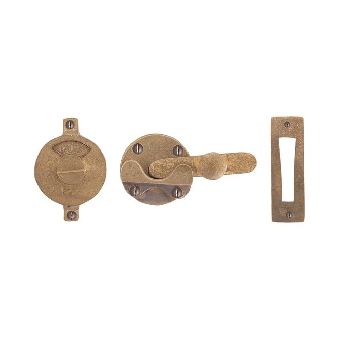 Dauby Authentiek Dauby deurbeslagset Toiletslot ''Retro'' + slotplaat per set