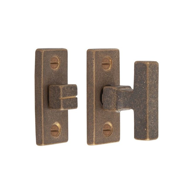 Dauby Authentiek Dauby deurbeslagset Toiletslot 63mm rechthoekig met strakke greep set van 2
