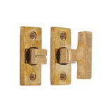 Dauby Authentiek Dauby deurbeslagset Toiletslot 63mm rechthoekig met strakke greep set van 2