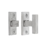 Dauby Authentiek Dauby deurbeslagset Toiletslot 63mm rechthoekig met strakke greep set van 2