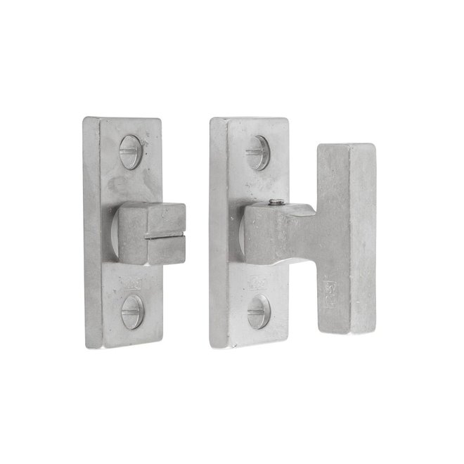Dauby Authentiek Dauby deurbeslagset Toiletslot 63mm rechthoekig met strakke greep set van 2